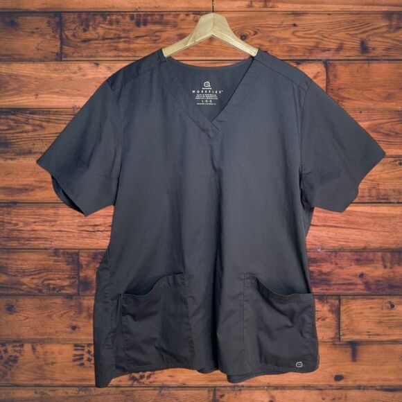 5 for $25🔥Wonder Wink WorkFlex Grey Scrub Top Large - Picture 1 of 5